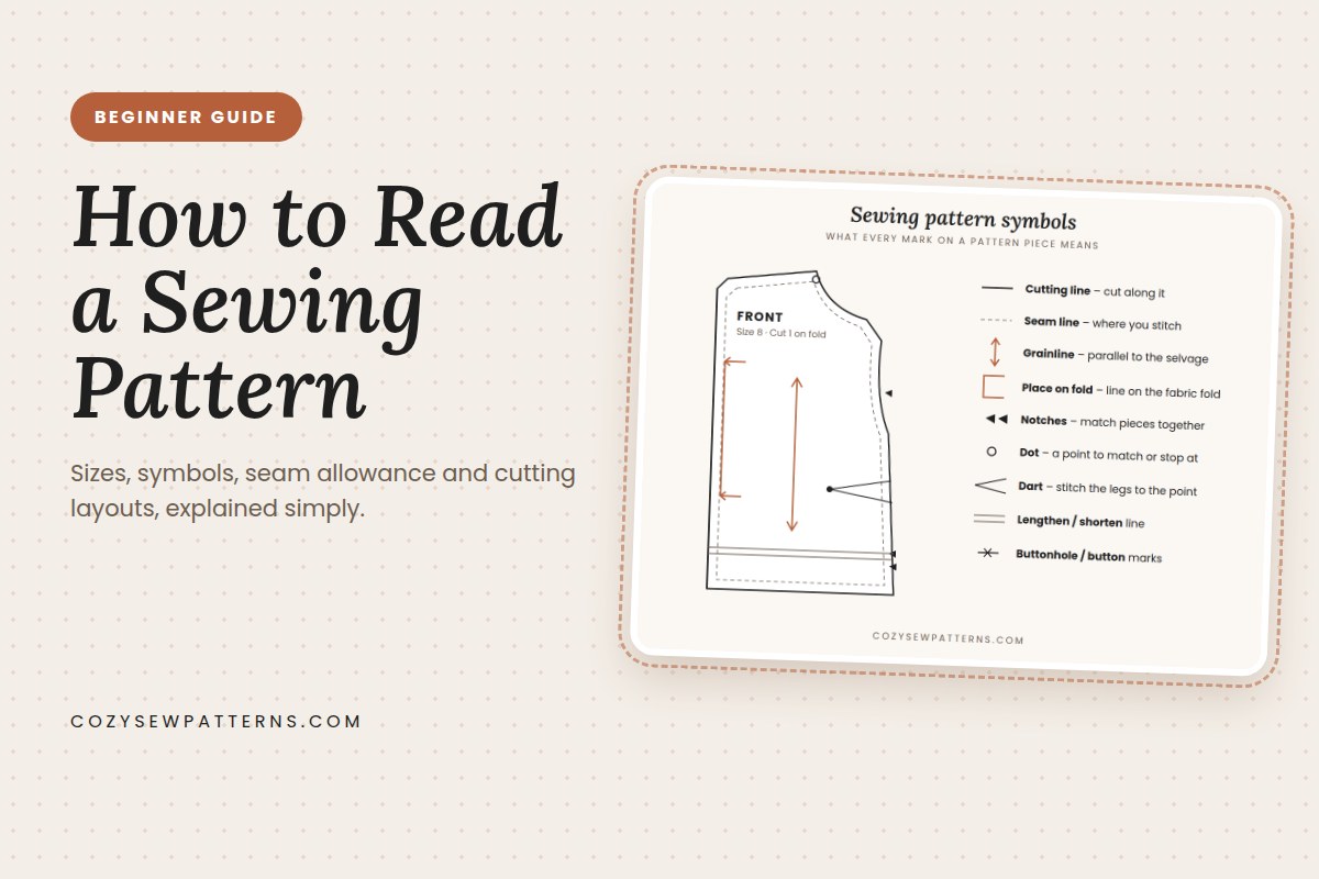 How to Read a Sewing Pattern: A Beginner’s Guide to Sizes, Symbols and Markings